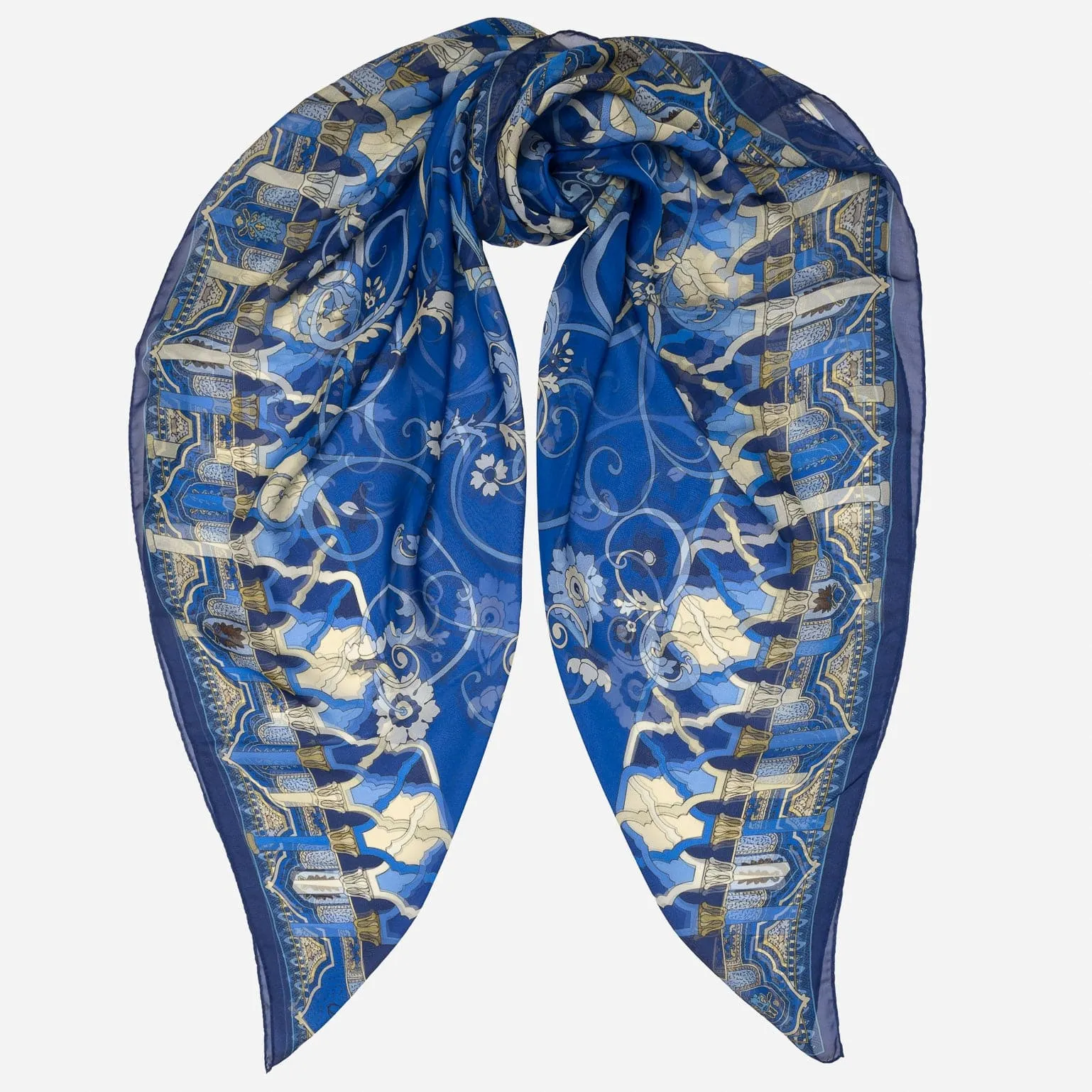 Natalia - Silk Scarf Shawl - Royal Blue sold by Elizabetta product image thumbnail 2