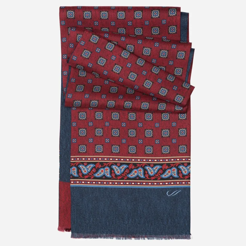 Volterra - Silk Scarf - Dark Red sold by Elizabetta