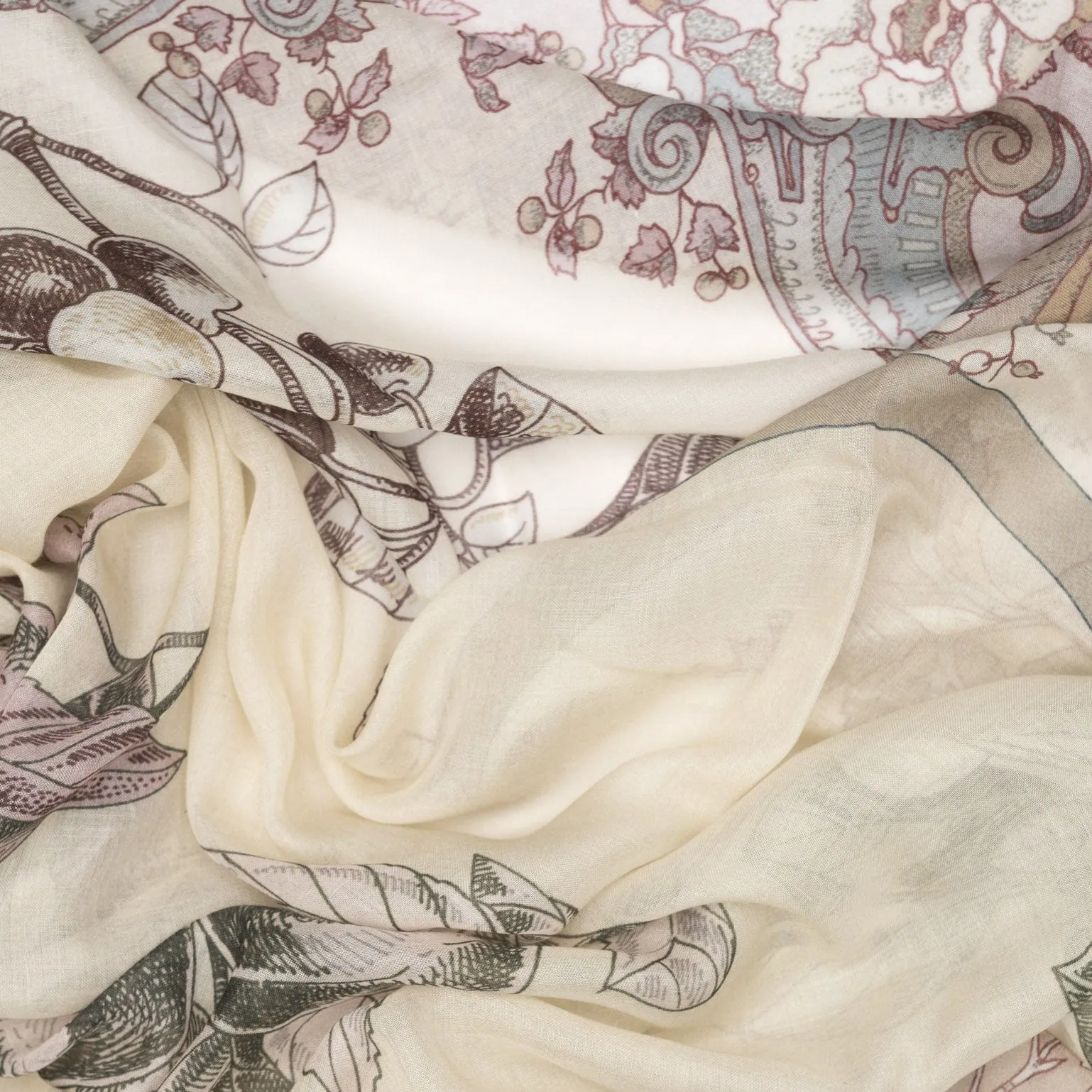 Aurora - Modal Cashmere Scarf Shawl - Petal Pink and Powder Blue sold by Elizabetta product image thumbnail 3