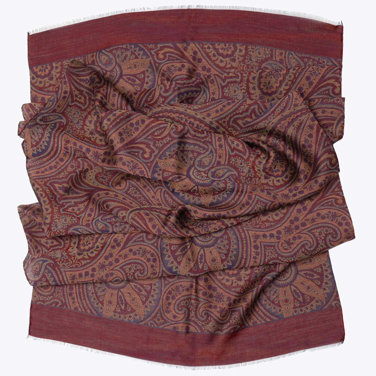Leone - Wool Silk Scarf - Burgundy sold by Elizabetta product image thumbnail 4
