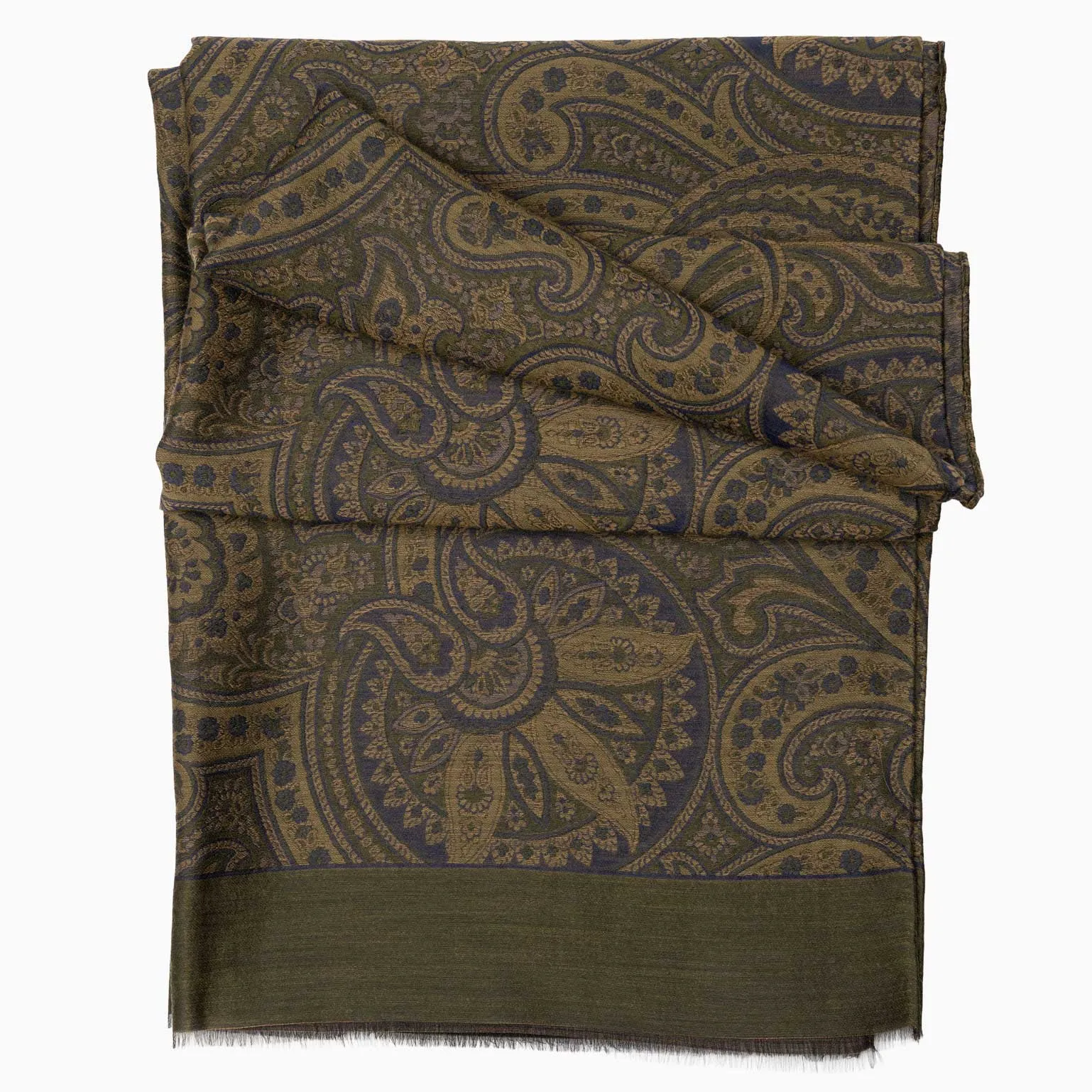 Leone - Wool Silk Scarf - Olive Green sold by Elizabetta product image thumbnail 2