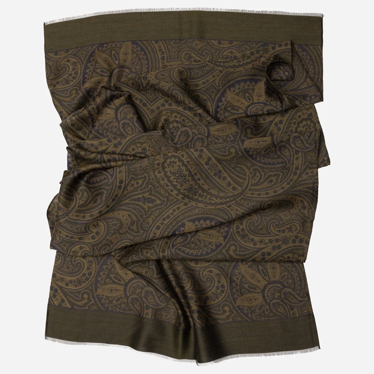 Leone - Wool Silk Scarf - Olive Green sold by Elizabetta product image thumbnail 5