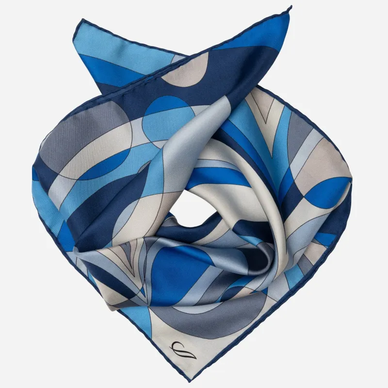 Michelle - Silk Bandana - Blue sold by Elizabetta