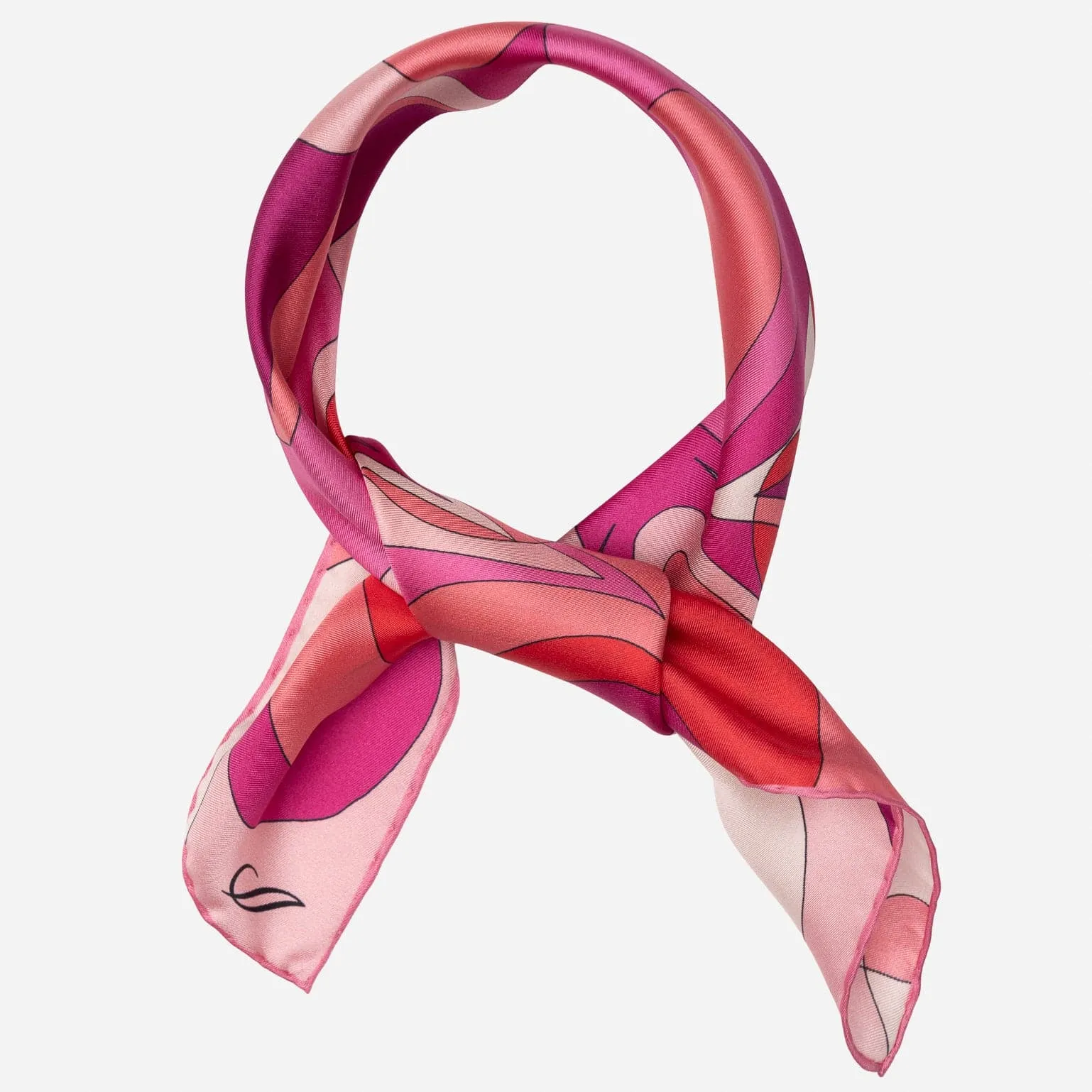 Michelle - Silk Bandana - Fuchsia sold by Elizabetta product image thumbnail 2