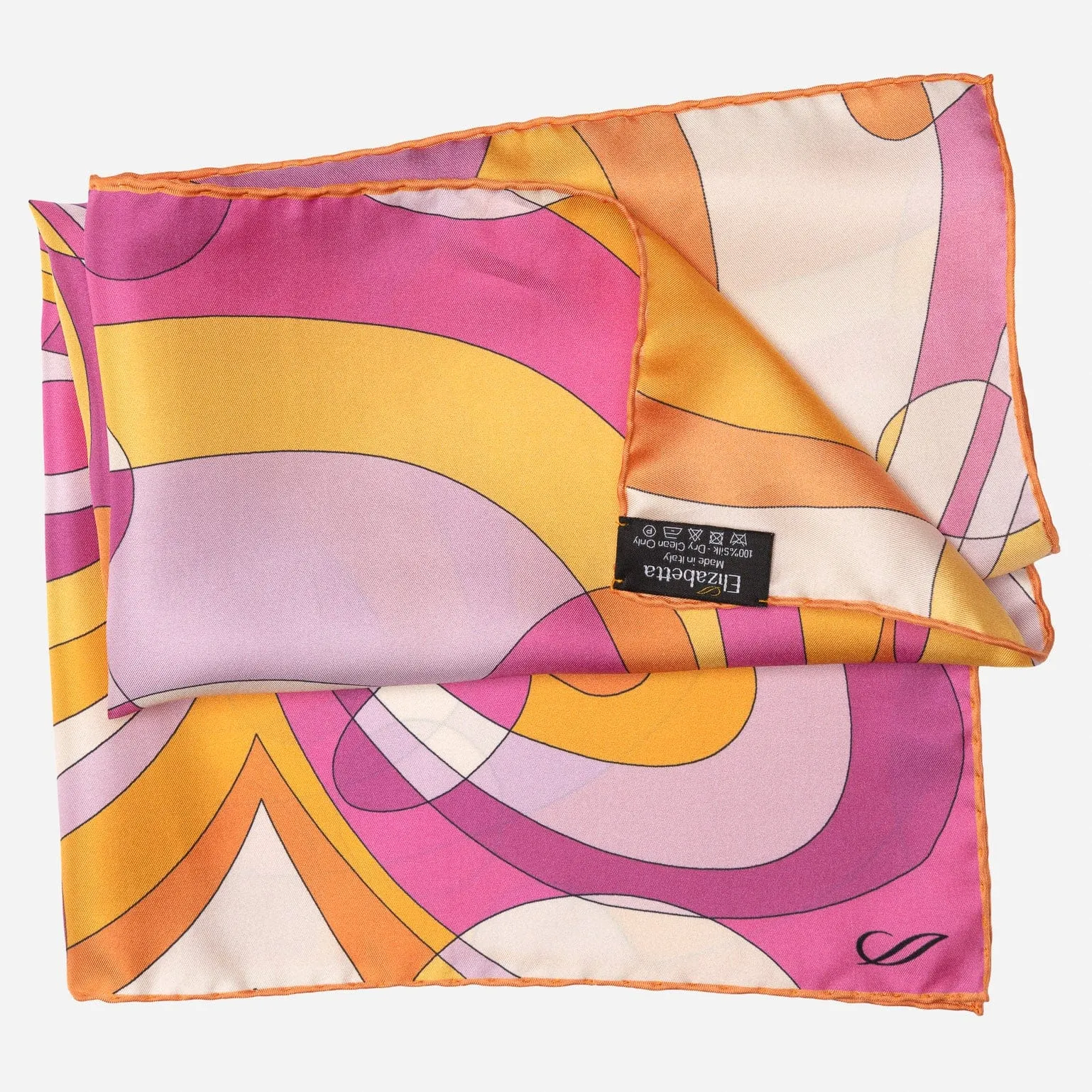 Michelle - Silk Bandana - Orange and Pink sold by Elizabetta product image thumbnail 4