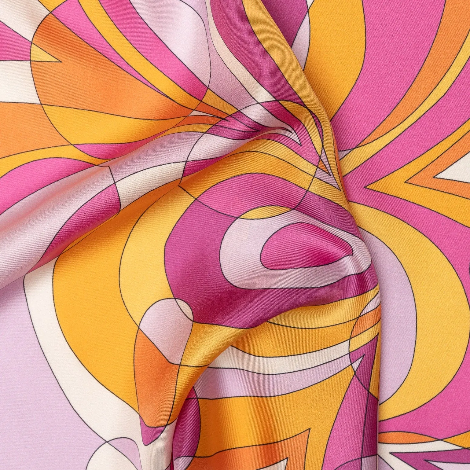 Michelle - Silk Bandana - Orange and Pink sold by Elizabetta product image thumbnail 3