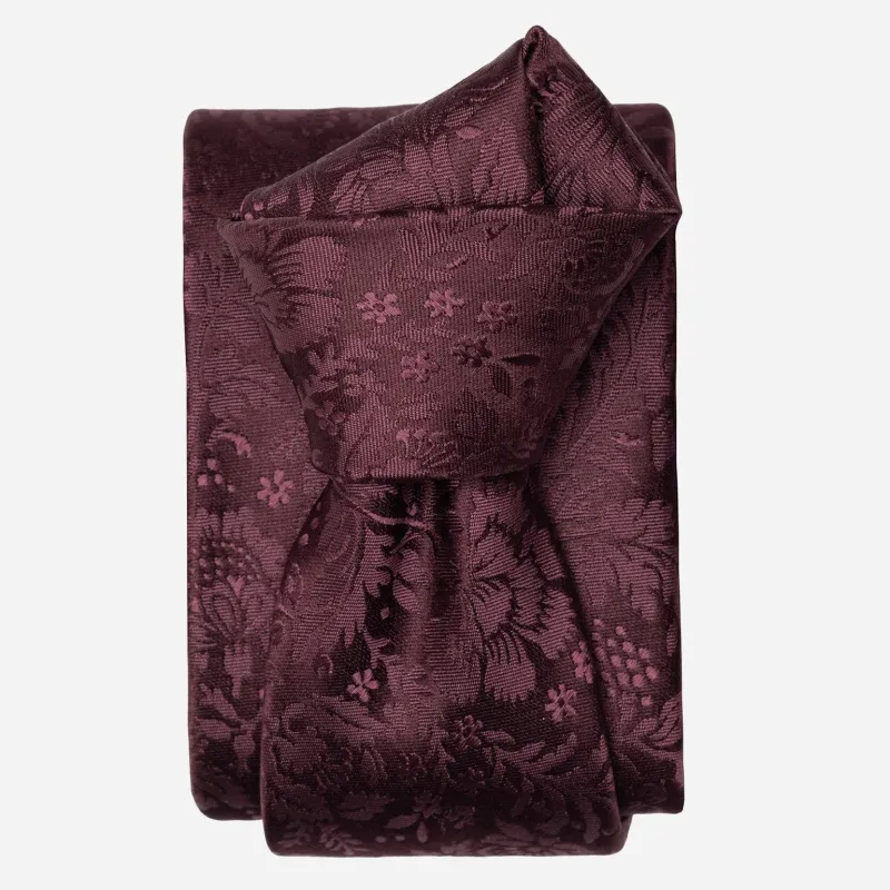 Goldoni - Silk Jacquard Tie - Burgundy sold by Elizabetta