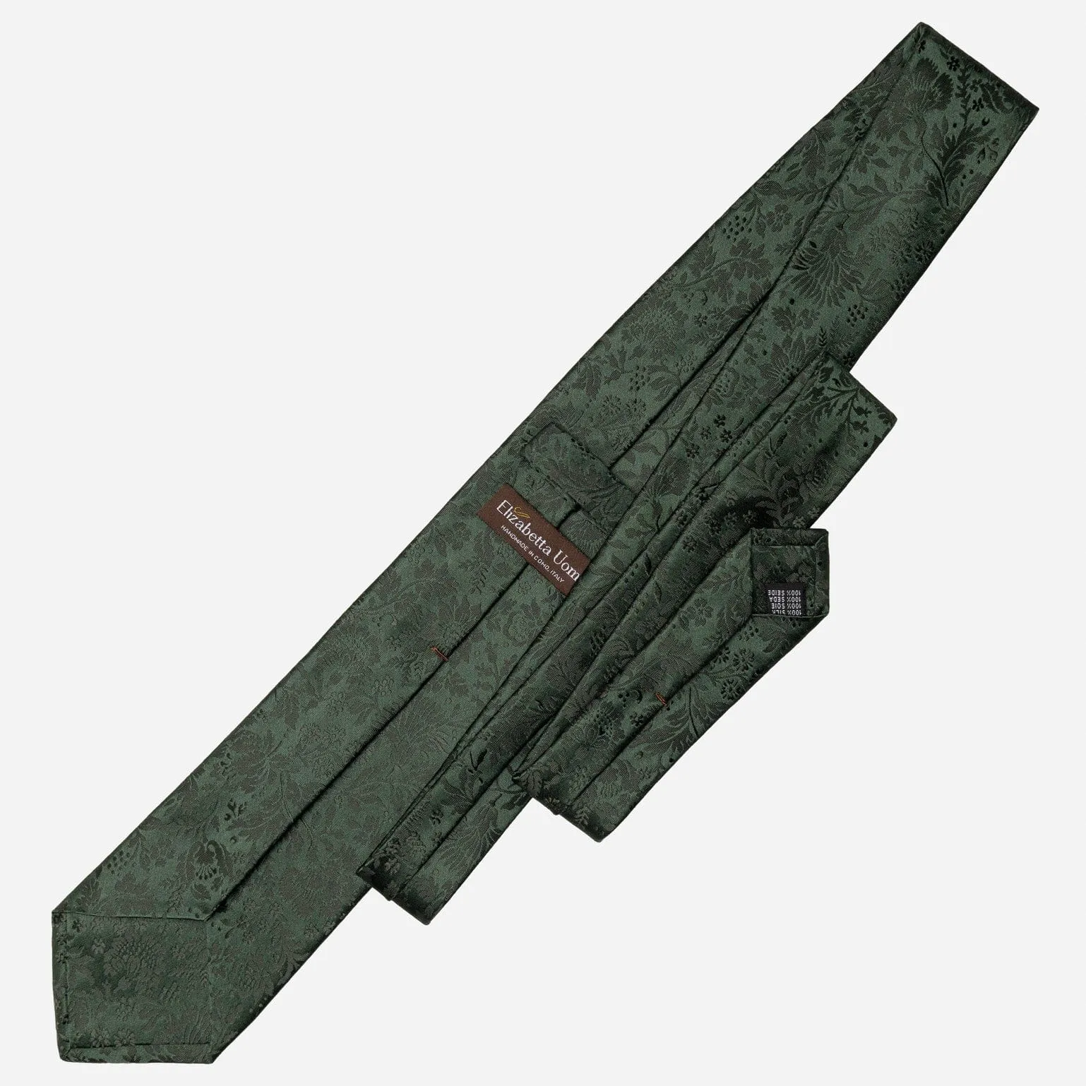 Goldoni - Silk Jacquard Tie - Green sold by Elizabetta product image thumbnail 4