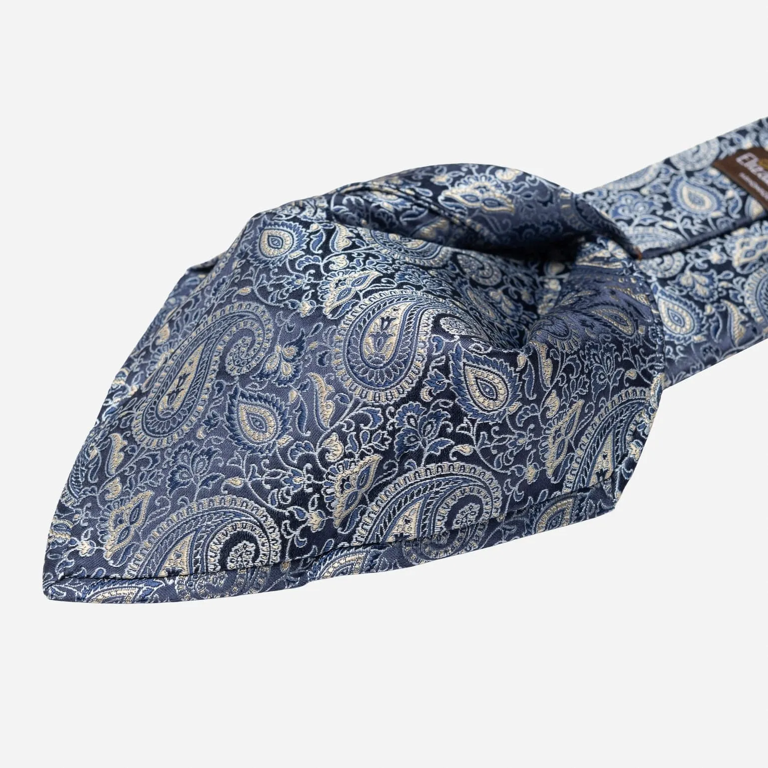 Donatello - Silk Jacquard Tie - Blue and Silver sold by Elizabetta product image thumbnail 4