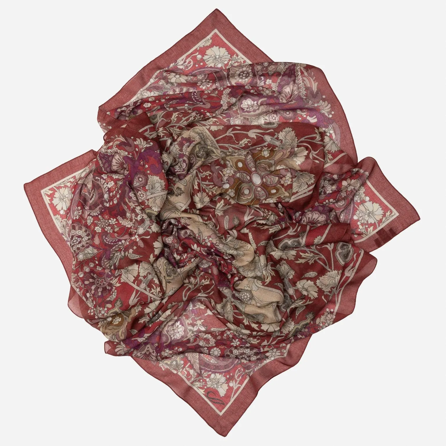 Stella - Modal Cashmere Scarf Shawl - Berry Red sold by Elizabetta product image thumbnail 2