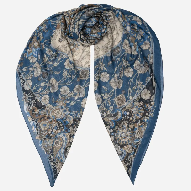 Stella - Modal Cashmere Scarf Shawl - Blue Marine sold by Elizabetta