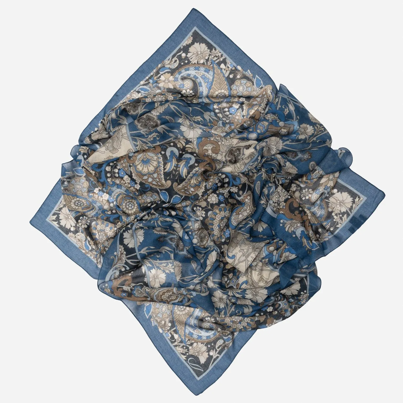 Stella - Modal Cashmere Scarf Shawl - Blue Marine sold by Elizabetta product image thumbnail 3