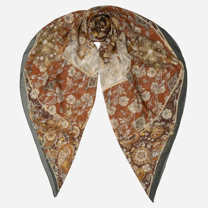 Stella - Modal Cashmere Scarf Shawl - Terracotta sold by Elizabetta