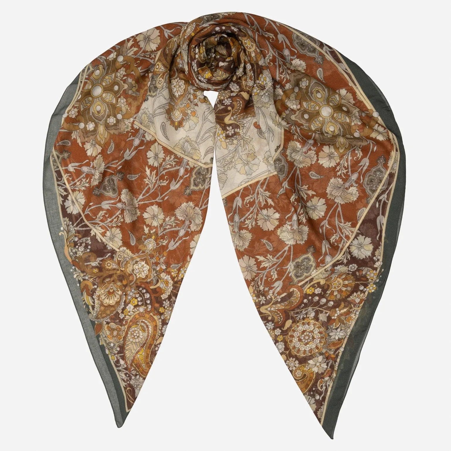 Stella - Modal Cashmere Scarf Shawl - Terracotta sold by Elizabetta