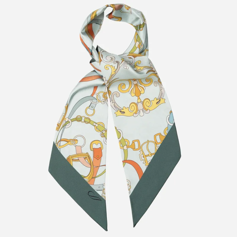 Silvia - Skinny Silk Scarf - Mint Green sold by Elizabetta