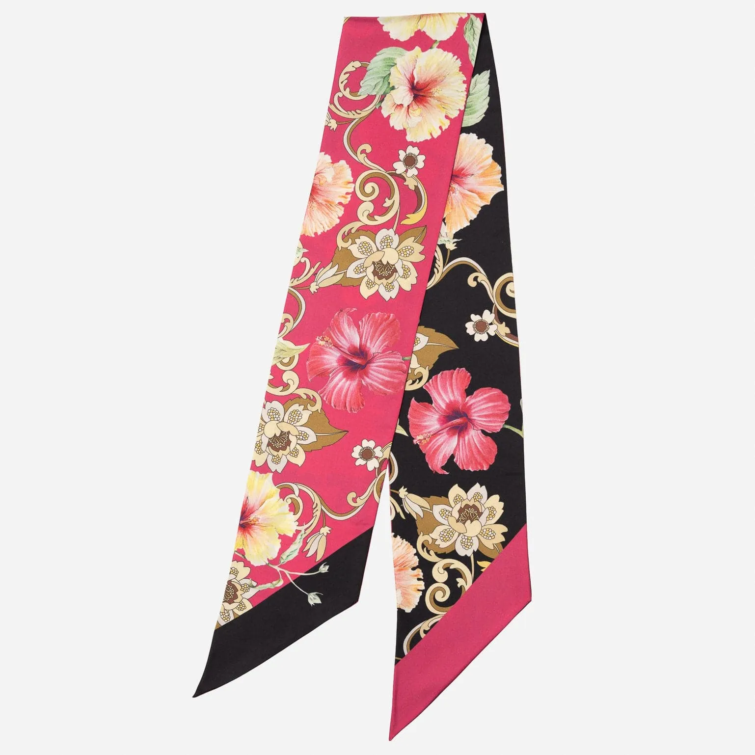 Hawaii Bloom - Skinny Silk Scarf - Pink sold by Elizabetta product image thumbnail 2