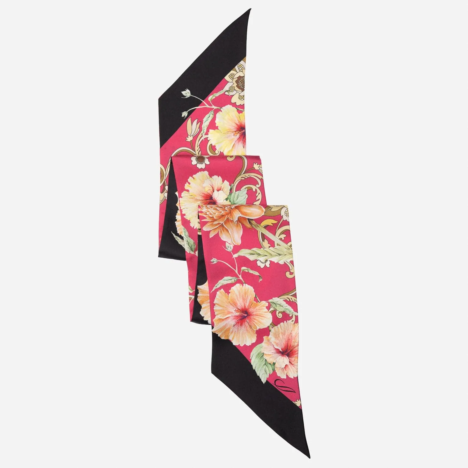 Hawaii Bloom - Skinny Silk Scarf - Pink sold by Elizabetta product image thumbnail 3