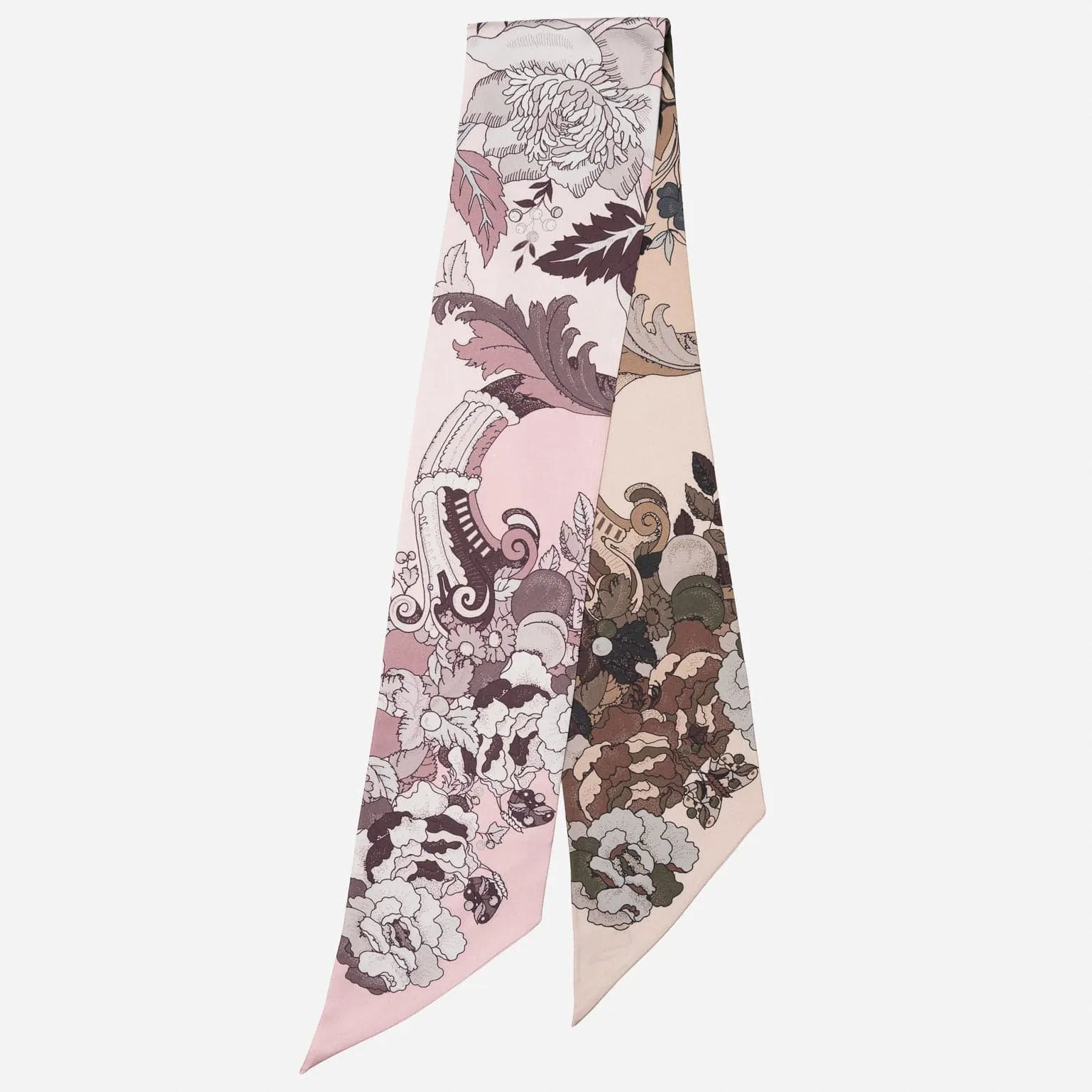 Raffaella - Skinny Silk Scarf - Pink sold by Elizabetta product image thumbnail 2