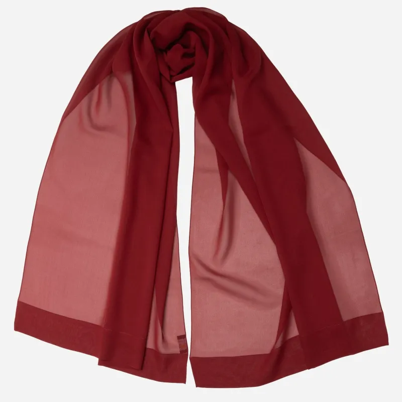 Carmen - Silk Scarf Shawl - Burgundy sold by Elizabetta