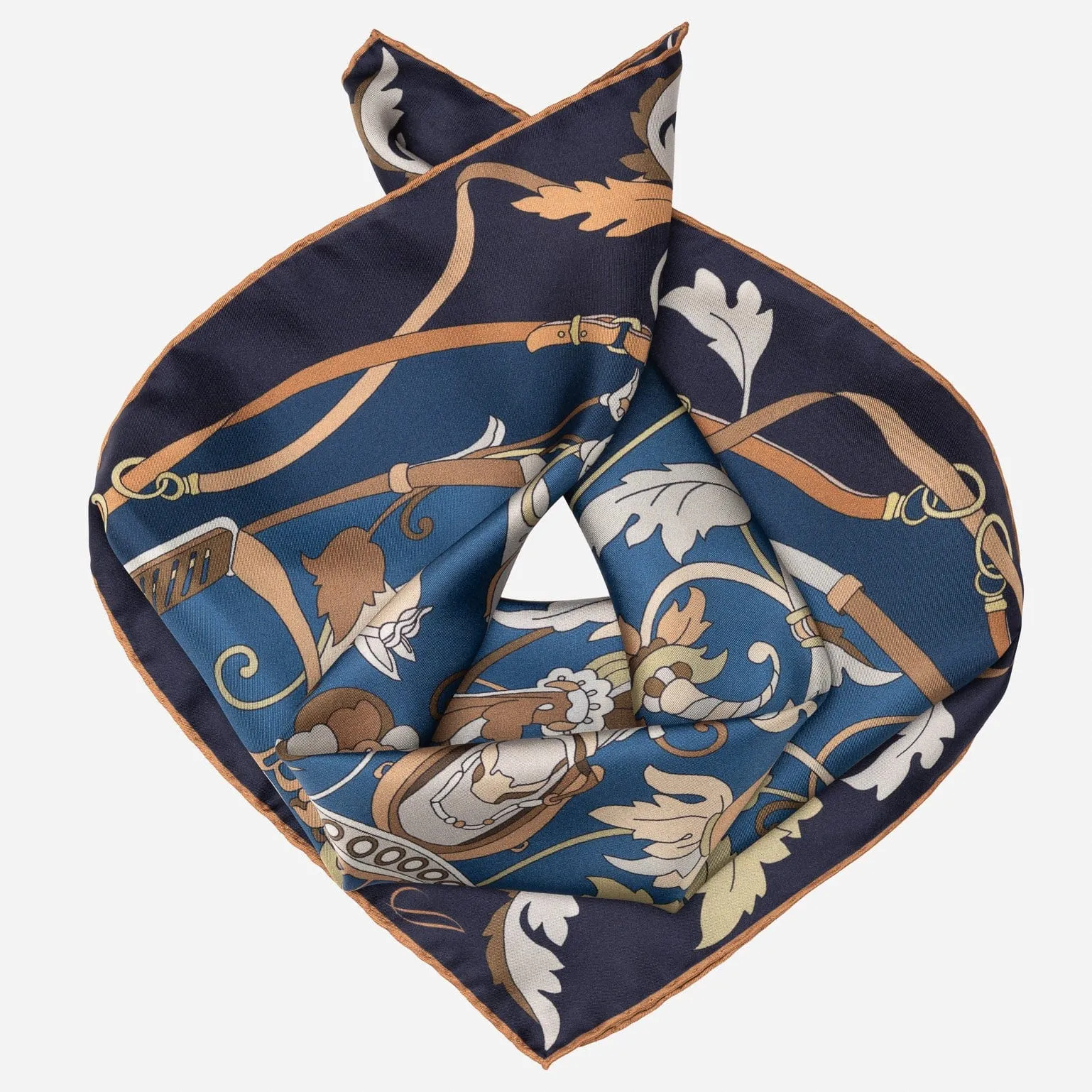 Elena - Silk Bandana - Midnight Blue sold by Elizabetta