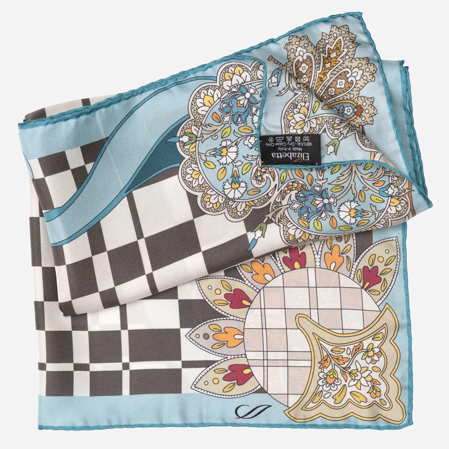 Dama - Silk Bandana - Aqua sold by Elizabetta product image thumbnail 3