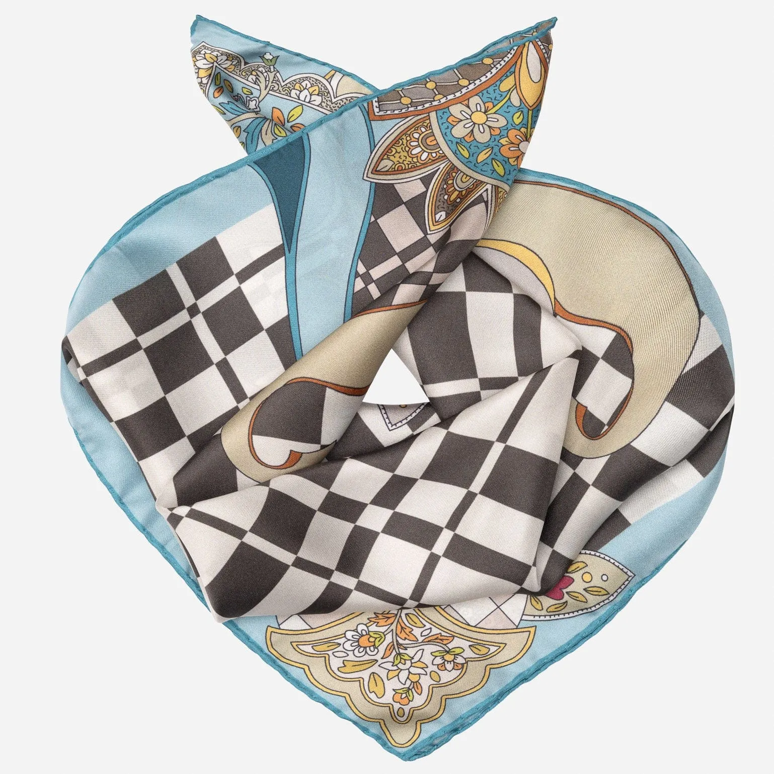 Dama - Silk Bandana - Aqua sold by Elizabetta