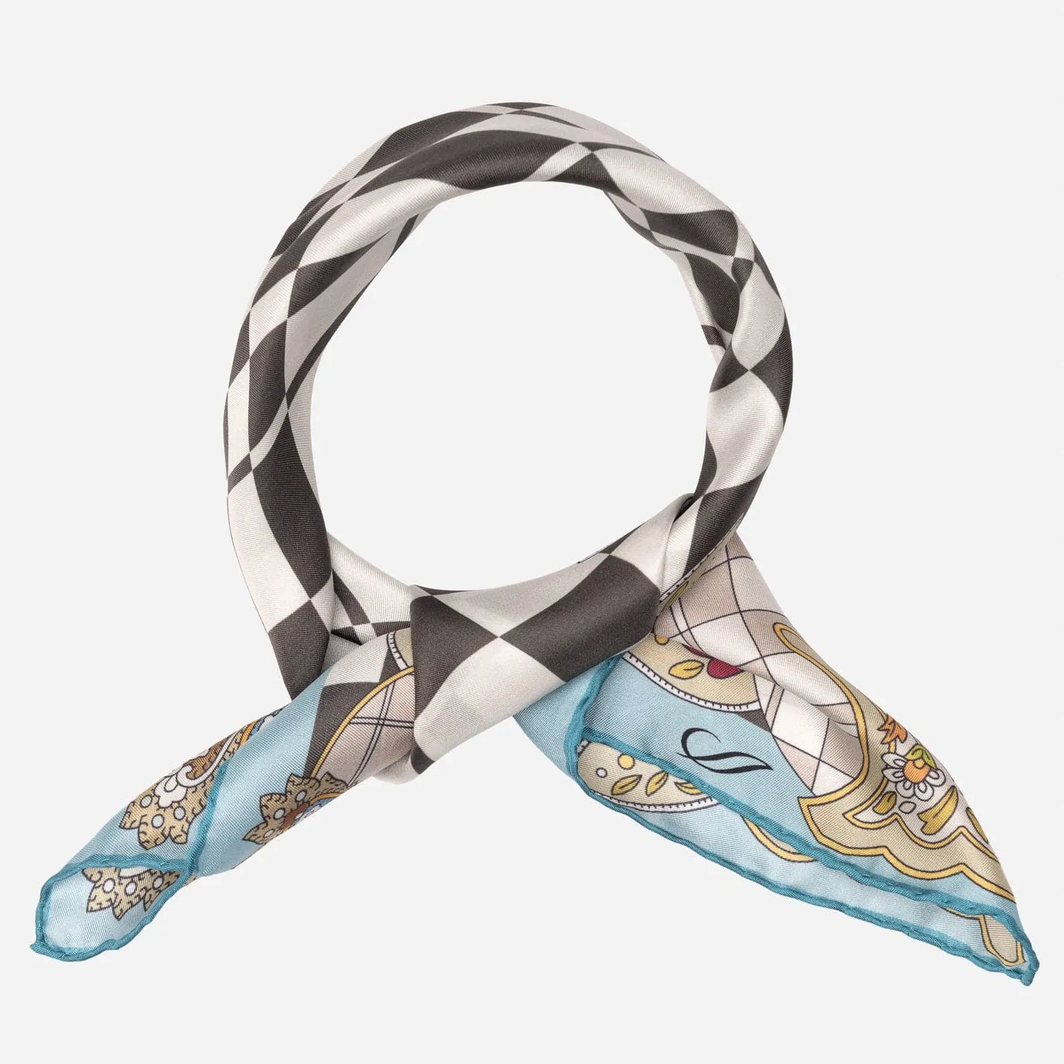 Dama - Silk Bandana - Aqua sold by Elizabetta product image thumbnail 2