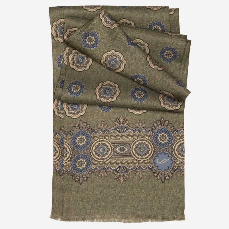 Silvestri - Silk Scarf - Fig Green made by Elizabetta