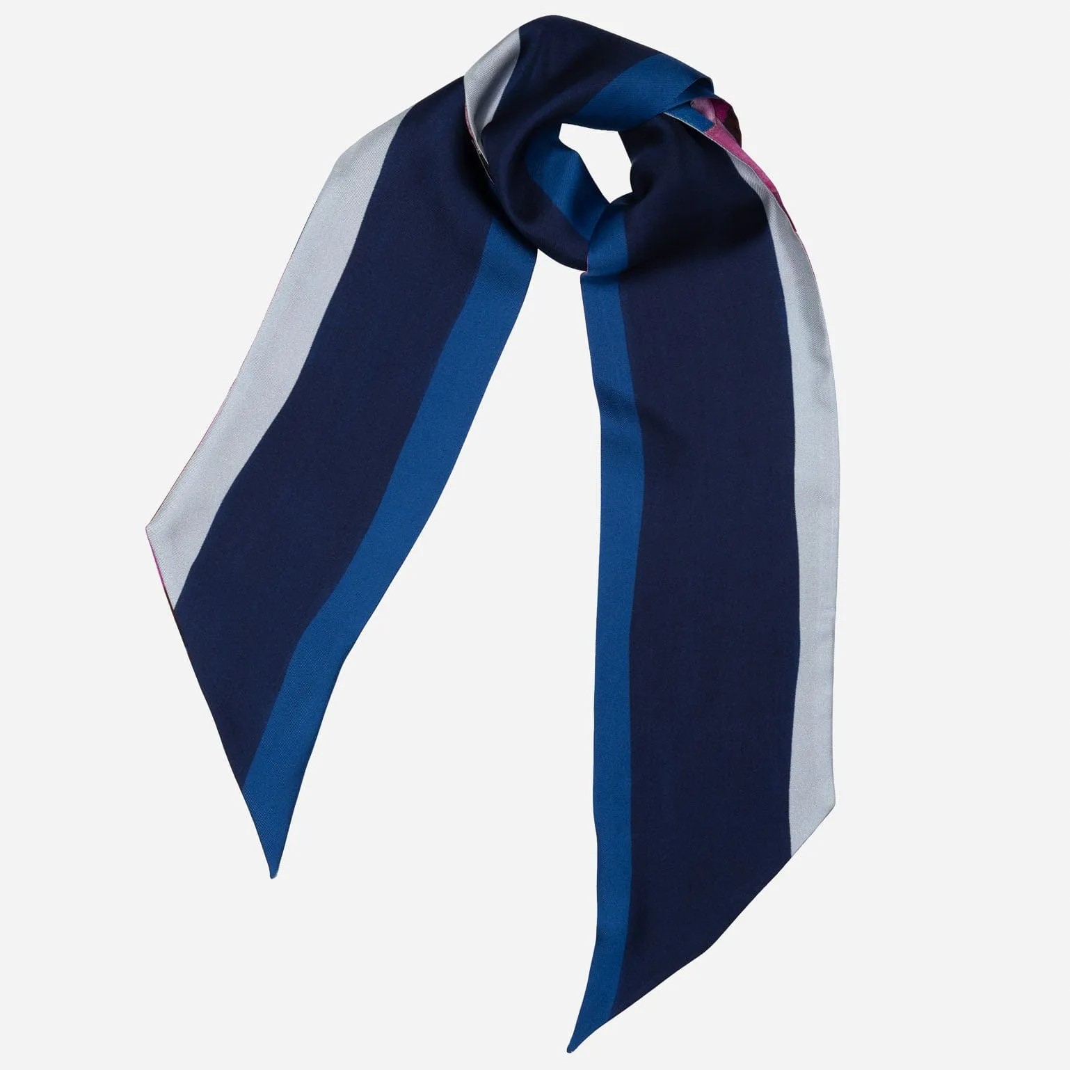 Lia - Skinny Silk Scarf - Pink and Blue sold by Elizabetta product image thumbnail 2