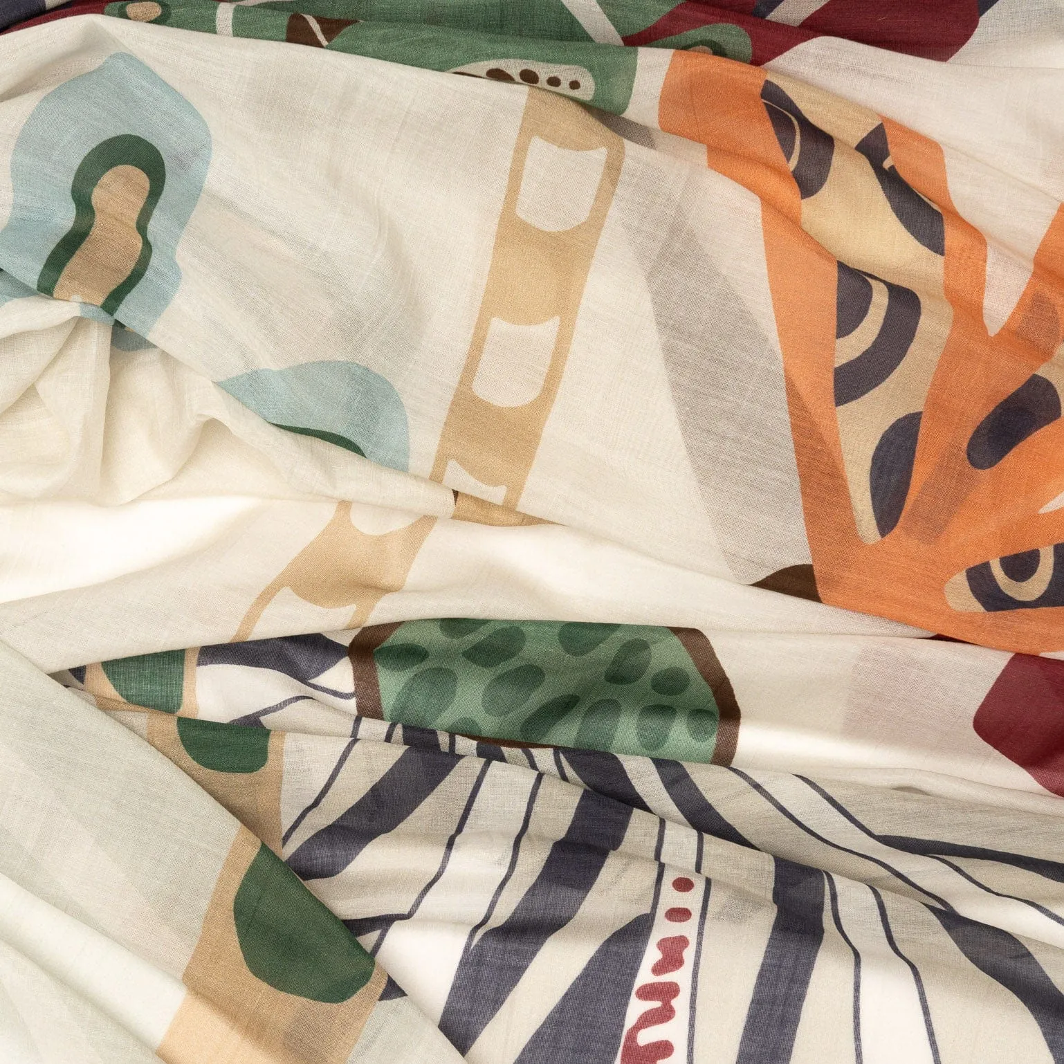 Monica - Cotton and Silk Scarf - Ivory sold by Elizabetta product image thumbnail 3