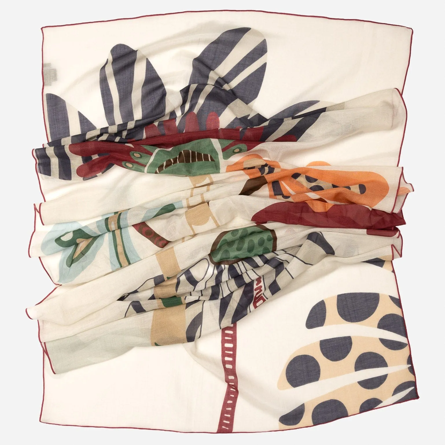 Monica - Cotton and Silk Scarf - Ivory sold by Elizabetta product image thumbnail 2