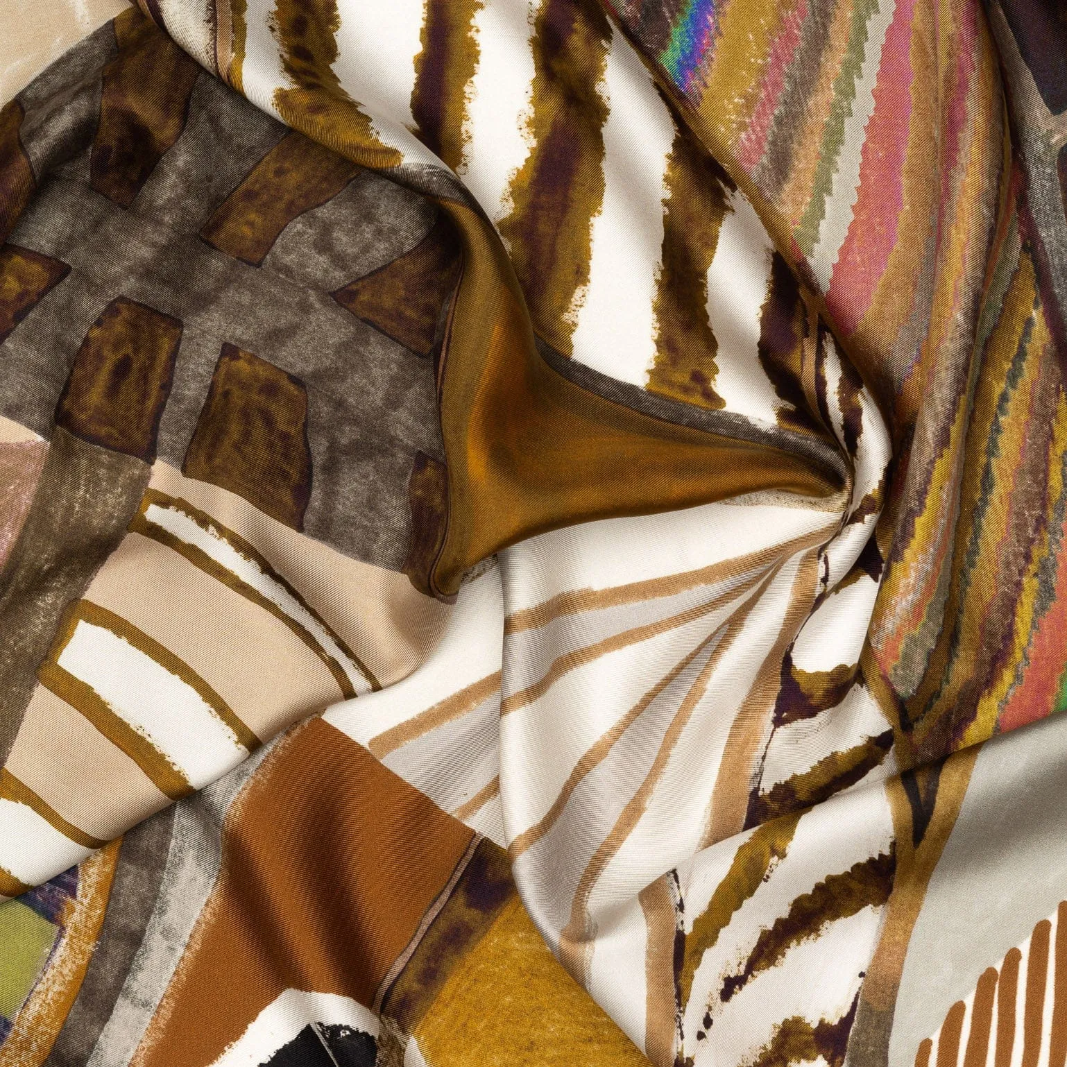 Nicola - Silk Foulard - Earth Tones sold by Elizabetta product image thumbnail 5