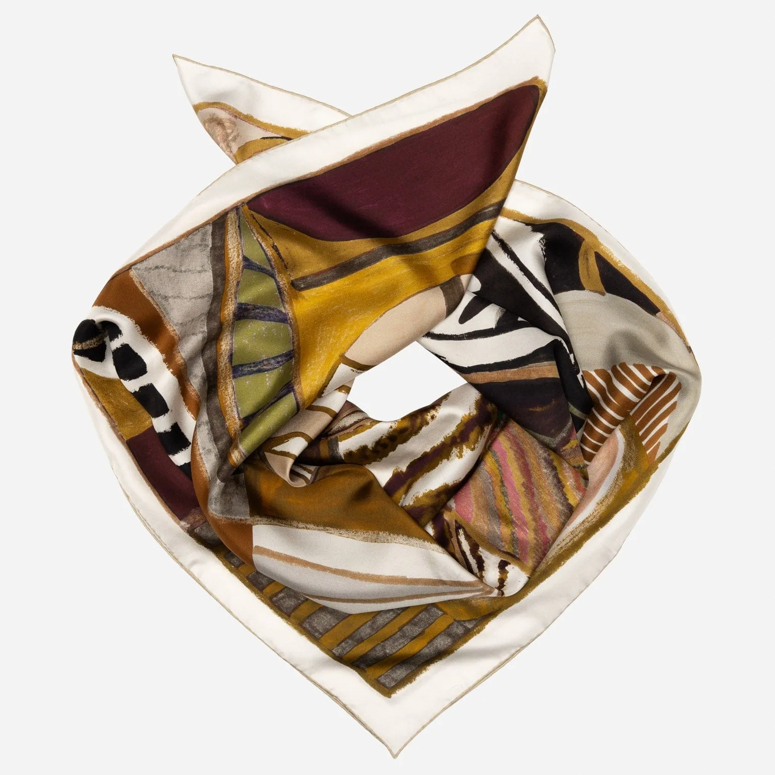 Nicola - Silk Foulard - Earth Tones sold by Elizabetta product image thumbnail 2
