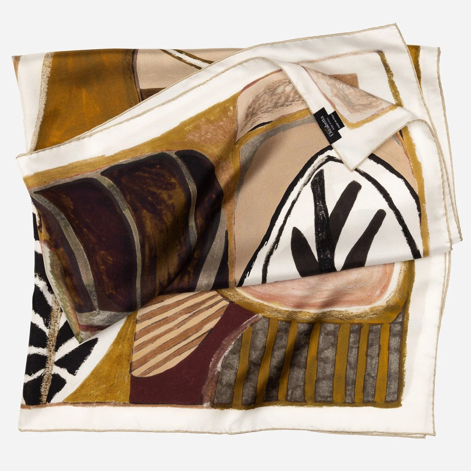 Nicola - Silk Foulard - Earth Tones sold by Elizabetta product image thumbnail 3