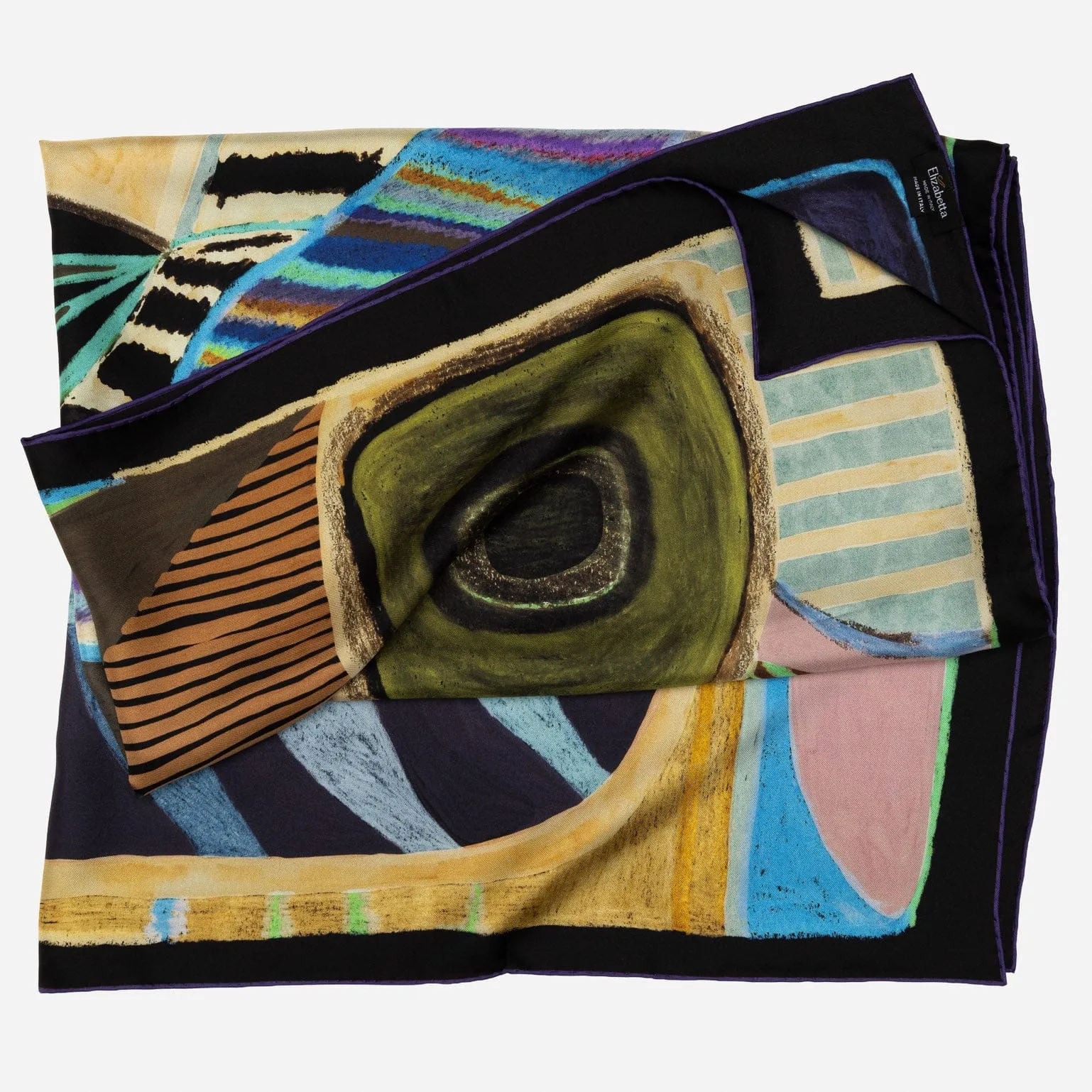 Nicola - Silk Foulard - Blue and Plum sold by Elizabetta product image thumbnail 3