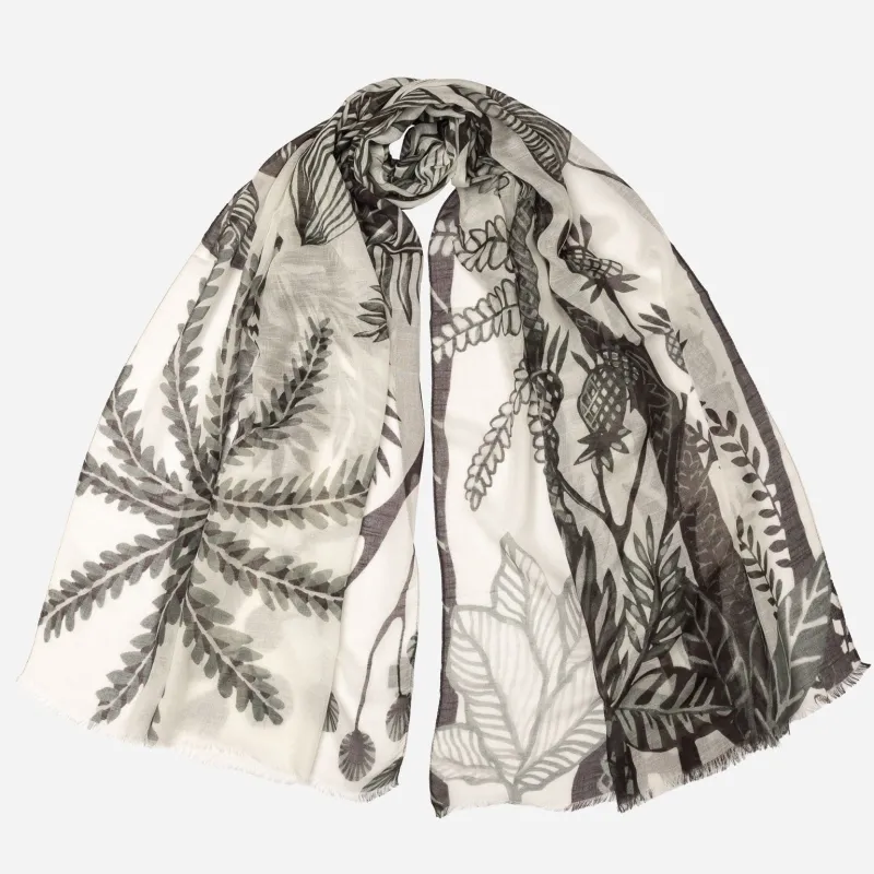 Palma - Modal Cotton Silk Scarf/Shawl - Black sold by Elizabetta