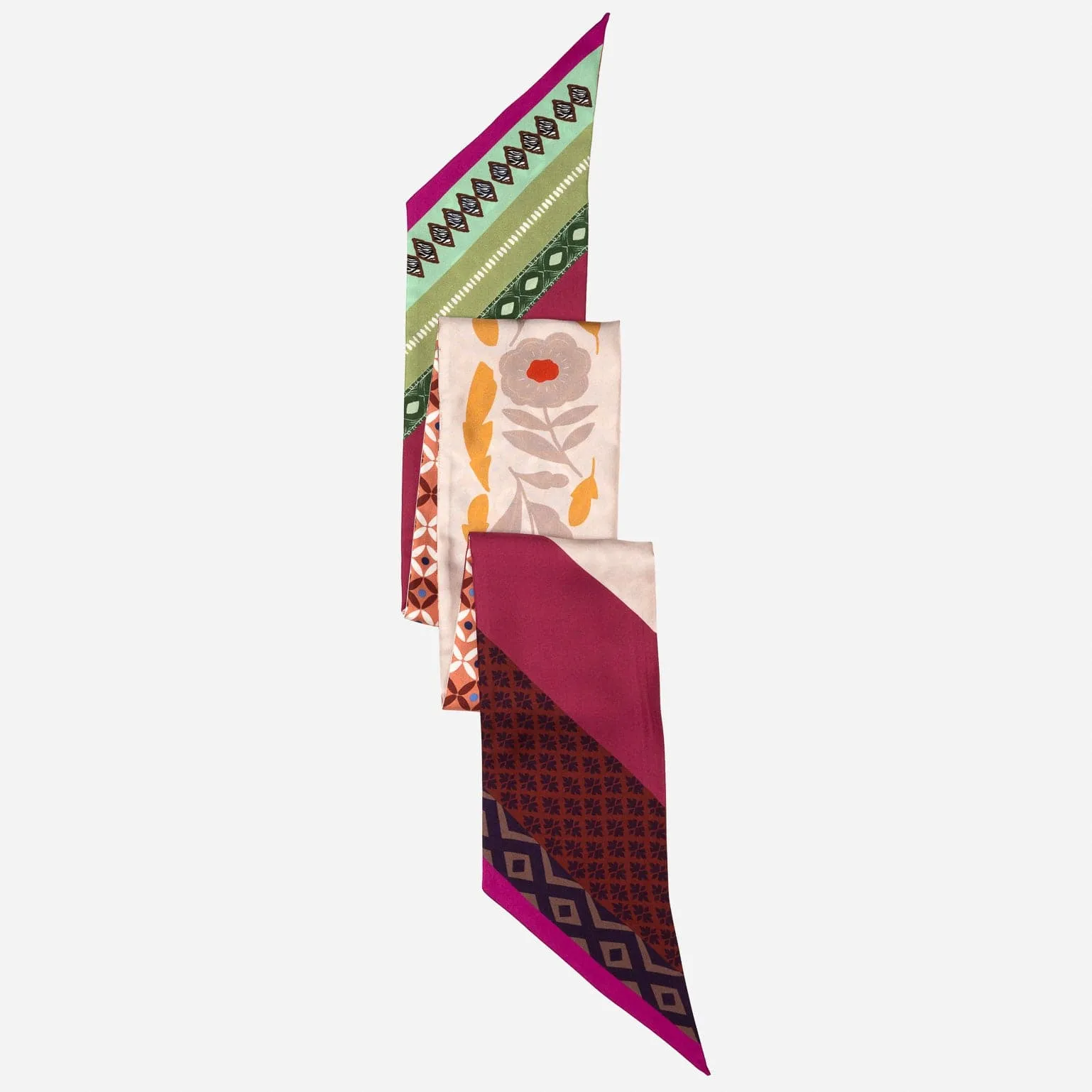 Pamela - Skinny Silk Scarf - Pink sold by Elizabetta product image thumbnail 3