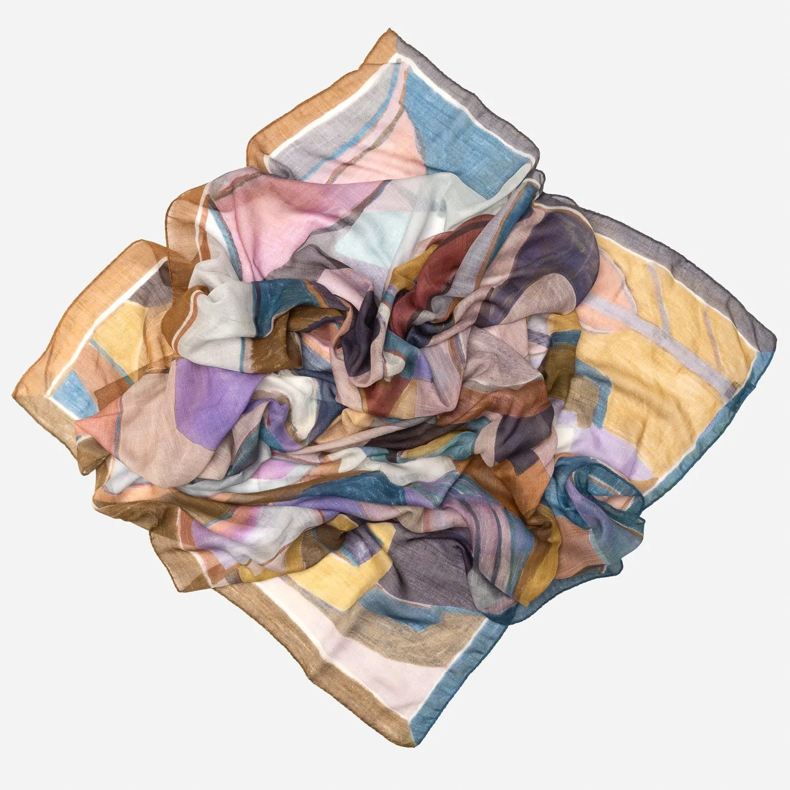 Tropea - Modal Cotton Silk Scarf Shawl - Blue and Plum sold by Elizabetta product image thumbnail 2