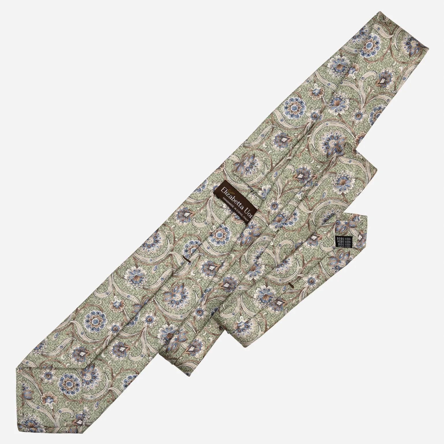 Niccolò - Printed Silk Tie - Green sold by Elizabetta product image thumbnail 5