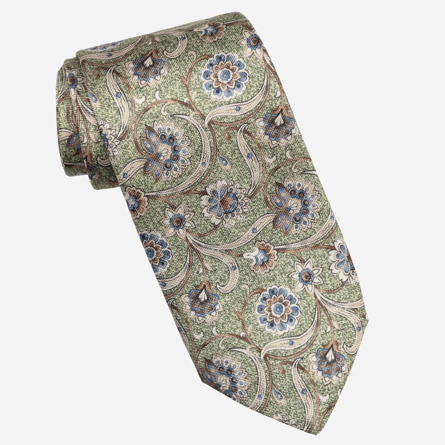 Niccolò - Printed Silk Tie - Green sold by Elizabetta product image thumbnail 3