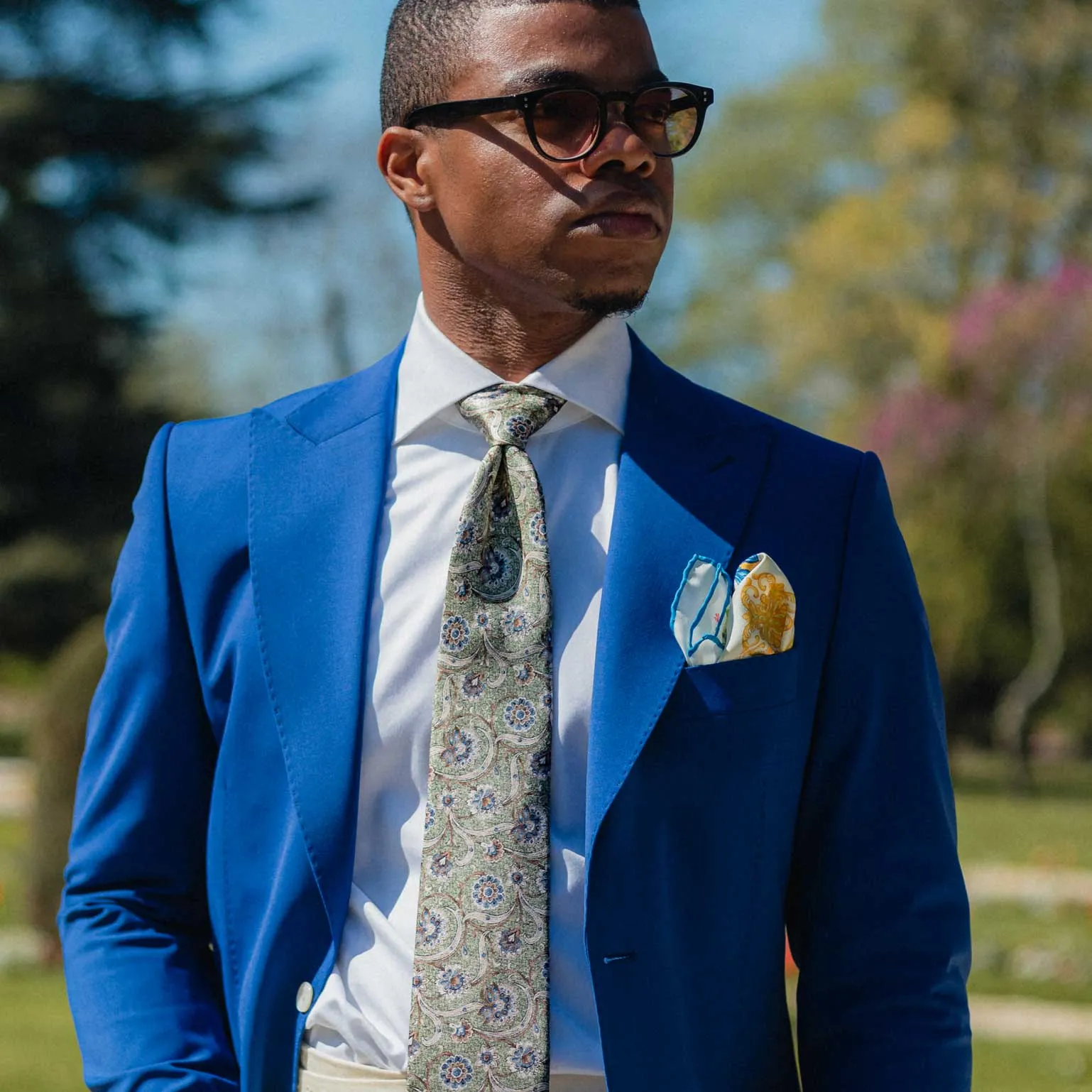 Niccolò - Printed Silk Tie - Green sold by Elizabetta product image thumbnail 2