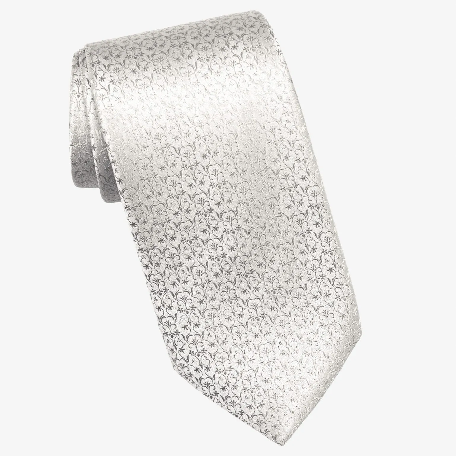 Parioli - Silk Jacquard Tie - Silver sold by Elizabetta product image thumbnail 2