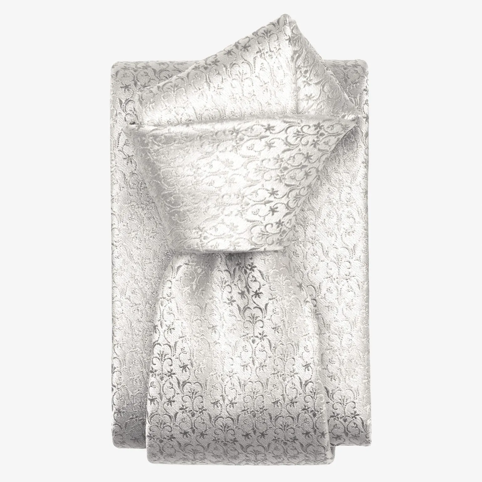 Parioli - Silk Jacquard Tie - Silver sold by Elizabetta