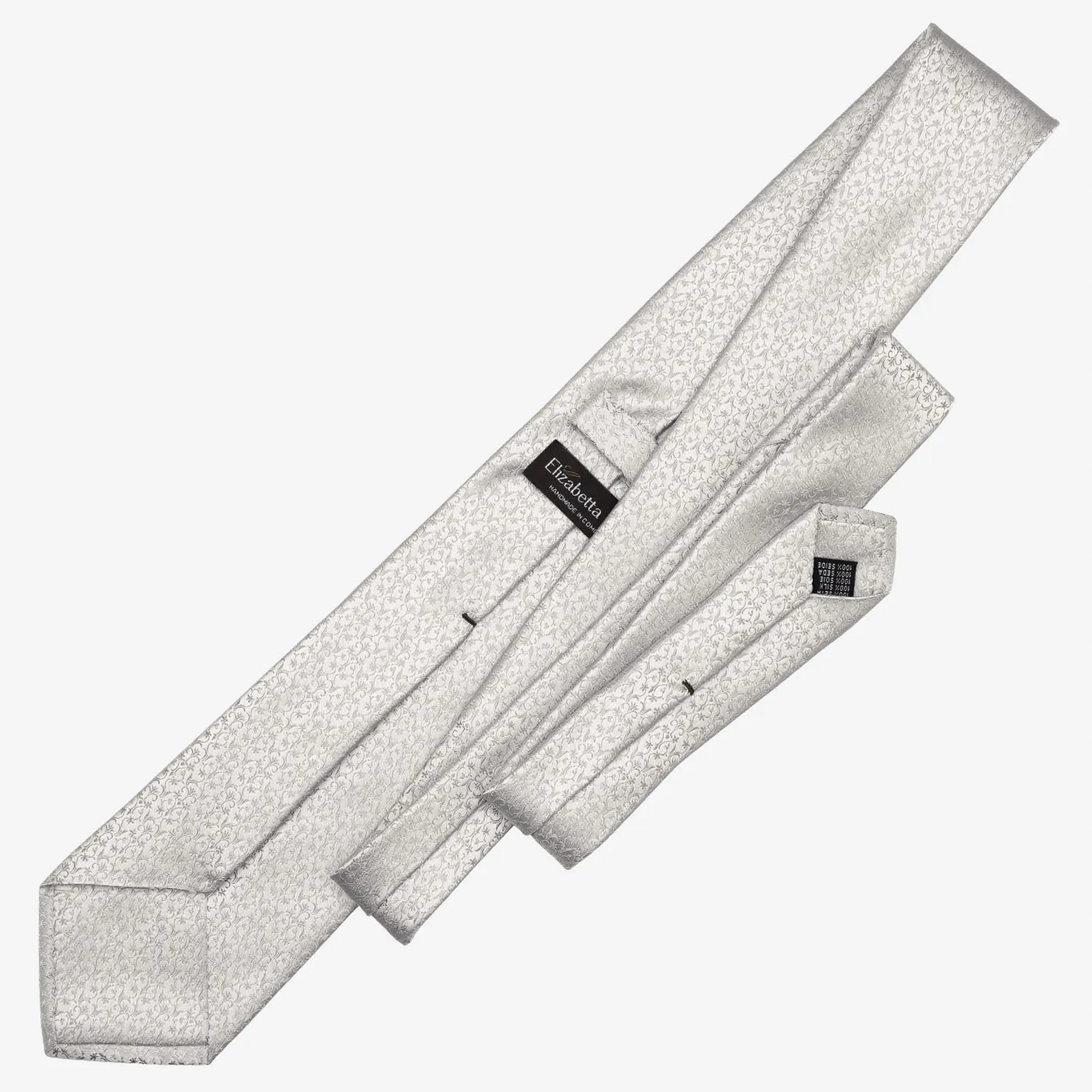Parioli - Silk Jacquard Tie - Silver sold by Elizabetta product image thumbnail 5