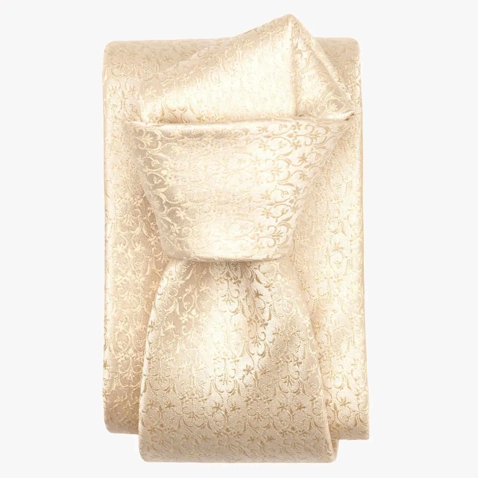 Parioli - Silk Jacquard Tie - Champagne sold by Elizabetta