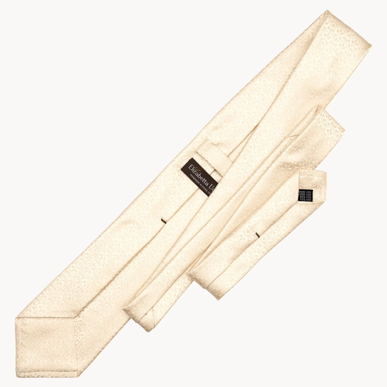 Parioli - Silk Jacquard Tie - Champagne sold by Elizabetta product image thumbnail 4