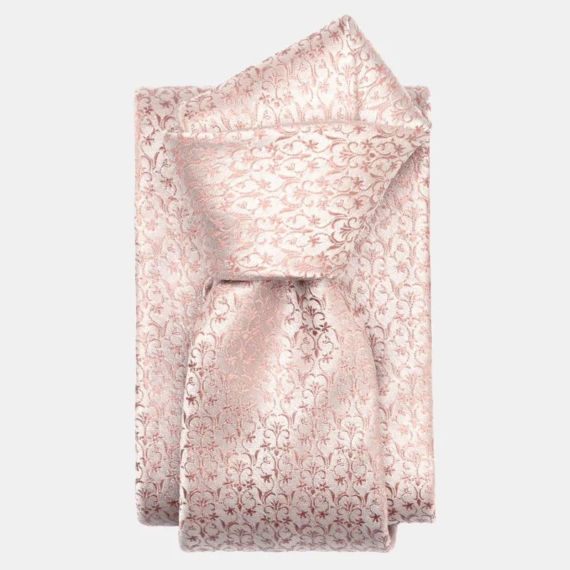 Parioli - Silk Jacquard Tie - Dusty Rose made by Elizabetta