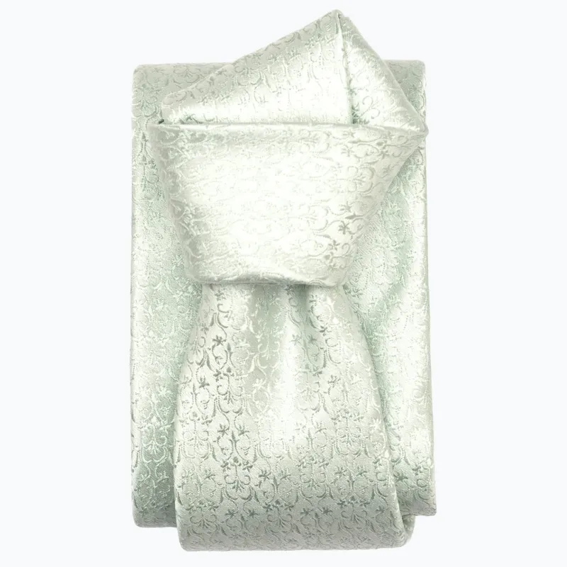 Parioli - Silk Jacquard Tie - Pale Mint made by Elizabetta