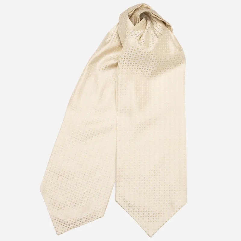 Valentino - Silk Ascot Cravat Tie - Champagne made by Elizabetta