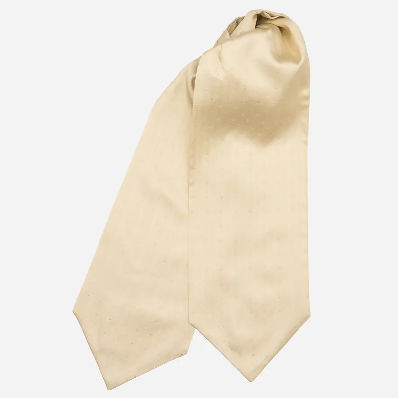 Angelo - Silk Ascot Cravat Tie - Butter Yellow made by Elizabetta